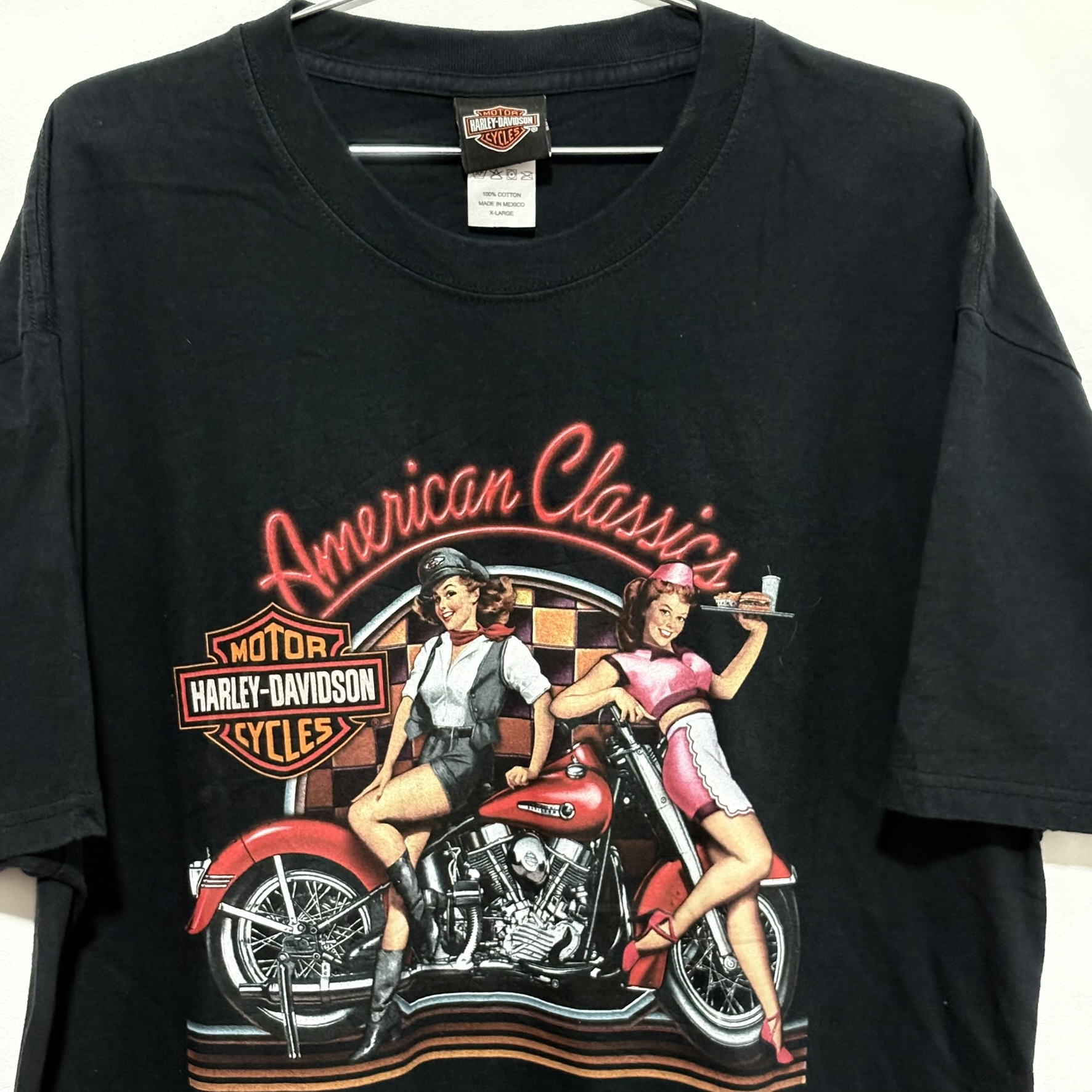 Remera Harley Davison negra con estampa atras y adelante - Imagen 3