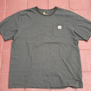 Remera Carhartt Original Fit Rayas Negras y Gris